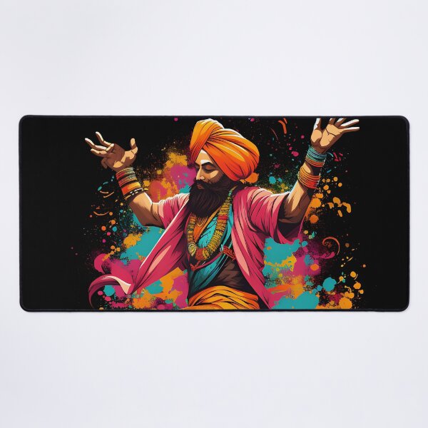 Item preview, Colourful Bhangra Dancer Art designed and sold by PioneerX1.