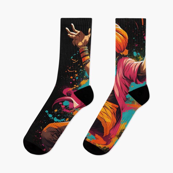 Item preview, Colourful Bhangra Dancer Art designed and sold by PioneerX1.