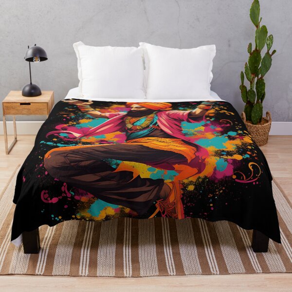 Item preview, Colourful Bhangra Dancer Art designed and sold by PioneerX1.