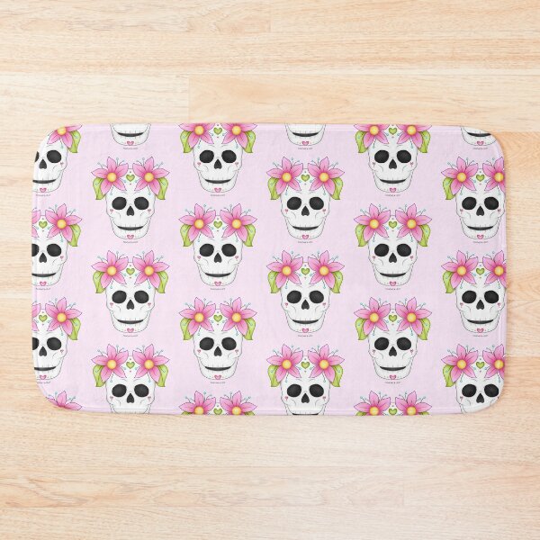 Item preview, Pink Decorated Flower Skull designed and sold by PancakeAndLoaf.