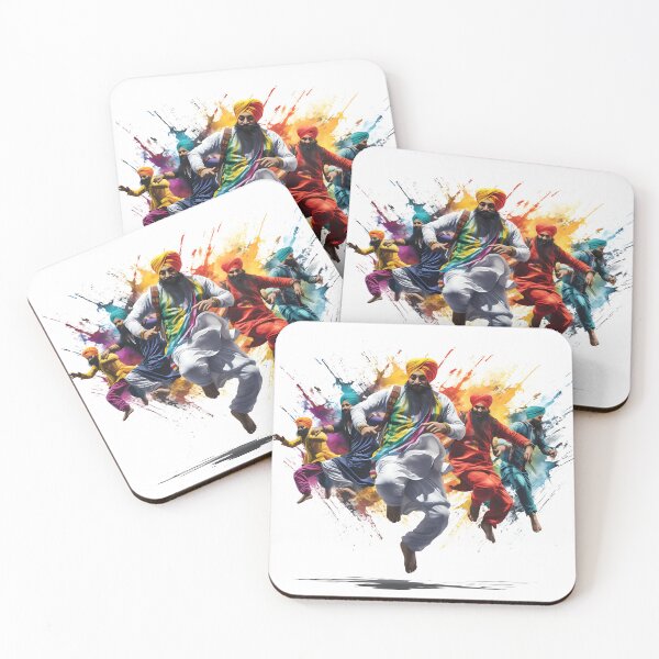 Item preview, Colourful Bhangra Dancers Art designed and sold by PioneerX1.
