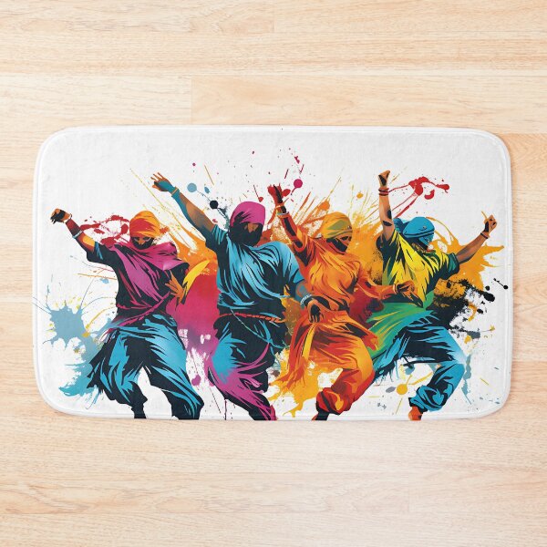 Item preview, Colourful Bhangra Dancers Art designed and sold by PioneerX1.