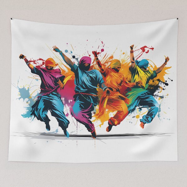 Artikelvorschau, Colourful Bhangra Dancers Art entworfen und verkauft von PioneerX1.