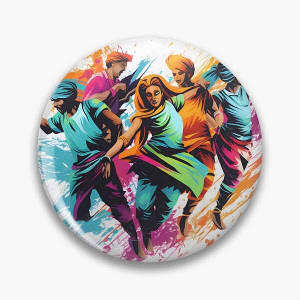 Item preview, Colourful Bhangra Dancers Art designed and sold by PioneerX1.