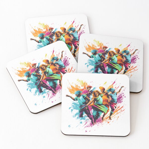 Aperçu de l'œuvre Colourful Bhangra Dancers Art créée et vendue par PioneerX1.