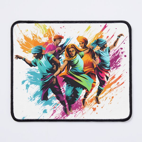 Item preview, Colourful Bhangra Dancers Art designed and sold by PioneerX1.
