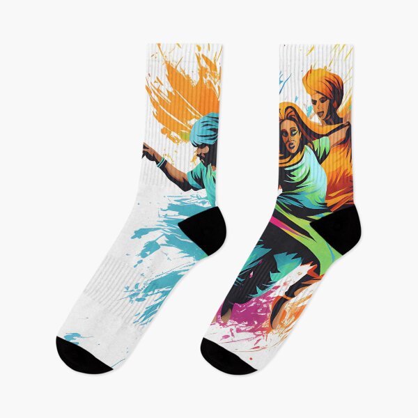 Item preview, Colourful Bhangra Dancers Art designed and sold by PioneerX1.