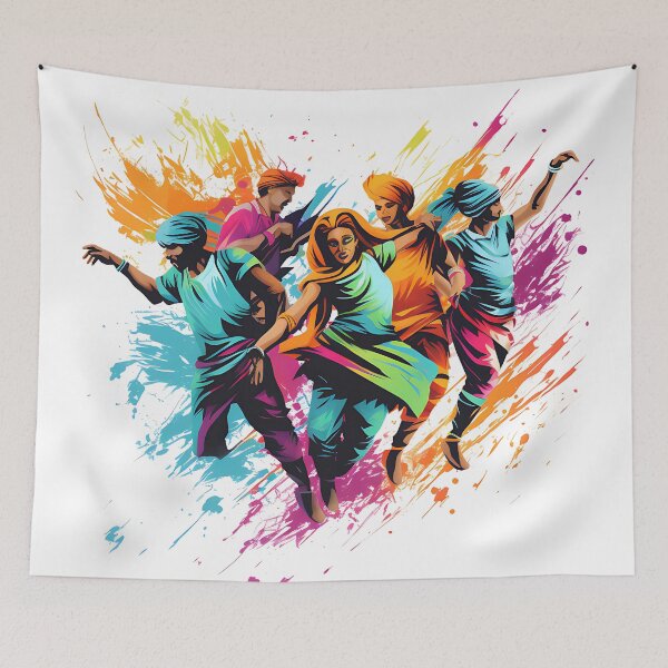 Artikelvorschau, Colourful Bhangra Dancers Art entworfen und verkauft von PioneerX1.