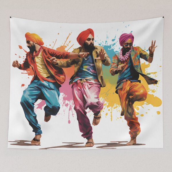 Artikelvorschau, Colourful Bhangra Dancers Art entworfen und verkauft von PioneerX1.