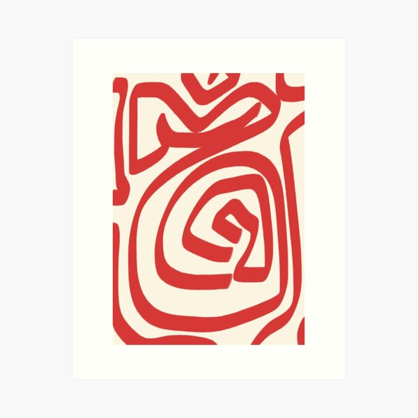 Aperçu de l'œuvre Art abstrait minimaliste - Rouge créée et vendue par cachidesign.