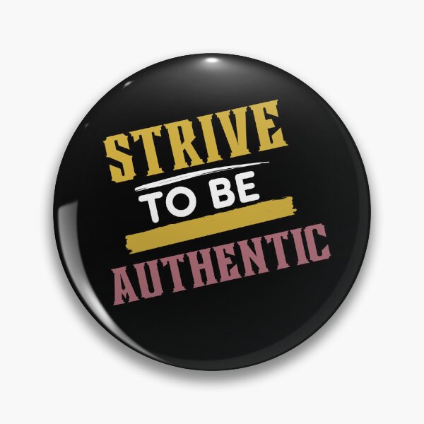 Item preview, Strive To Be Authentic Gold & Rose Typography Design designed and sold by delohill.