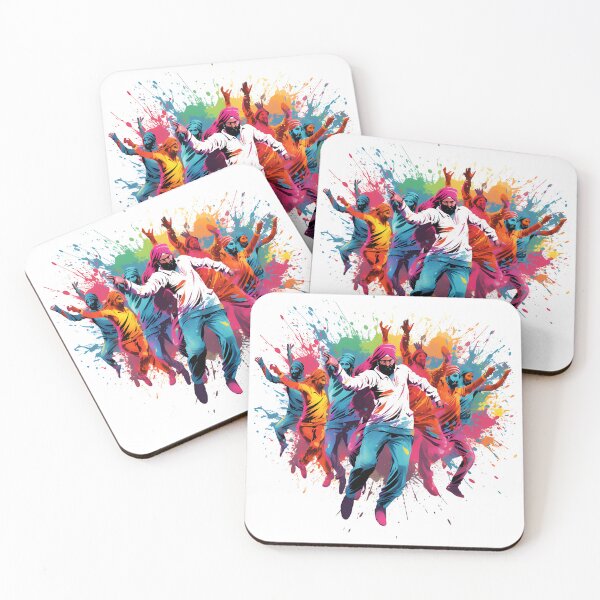 Item preview, Colourful Bhangra Dancers Art designed and sold by PioneerX1.