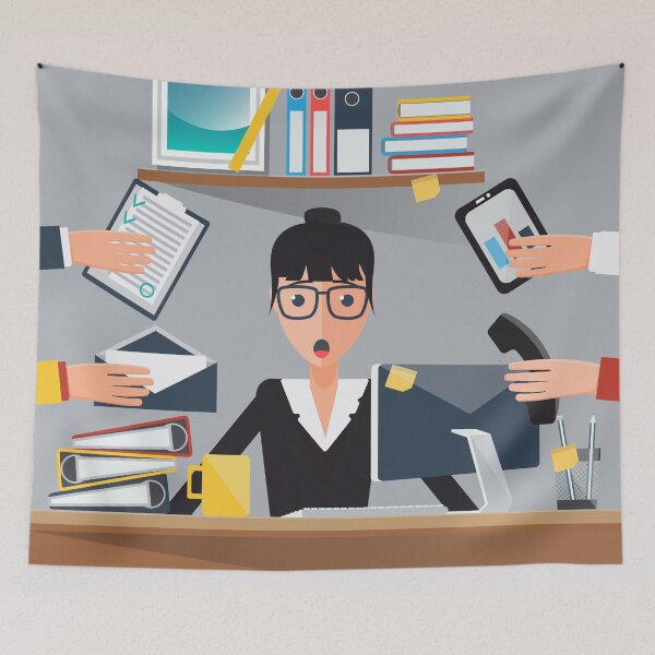Item preview, Businesswoman at Work. Shocked Woman. Business Lady. Busy Businesswoman.  designed and sold by ivector.