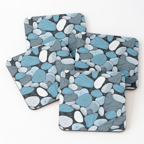 Item preview, Colorful gemstones white gray blue turquoise black ornaments designed and sold by G-M-Designs.