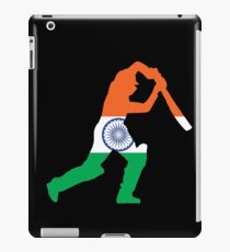 India Flag and Batsman for Cricket Team Fan iPad Case/Skin