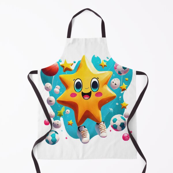 Item preview, Cartoon Star Character Smile Sports Balls Soccer Ball Basketball Volleyball Stopwatch Trophy Scoreboard designed and sold by Print-Online.