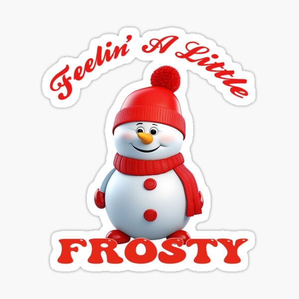 Cute Melting Snowman Frosty Christmas Xmas' Sticker