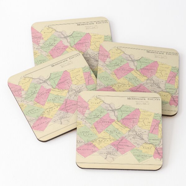 Item preview, Vintage Map of Merrimack County NH (1892) designed and sold by BravuraMedia.
