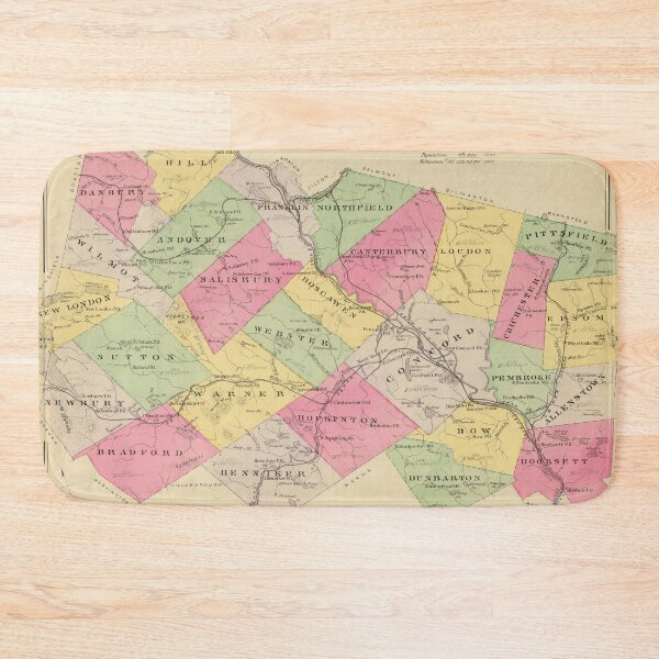 Item preview, Vintage Map of Merrimack County NH (1892) designed and sold by BravuraMedia.