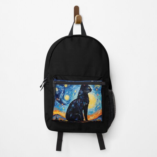 Item preview, Cat Van gogh Inspired Starry Night Painting for Van gogh Lovers designed and sold by Vangoholic.