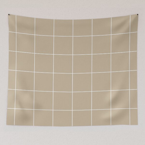 Item preview, Windowpane Check Grid Large (tan/white) designed and sold by Design Minds Boutique.