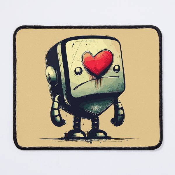 Item preview, Cute clumsy sad valentine retro robot designed and sold by TomFrontierArt.