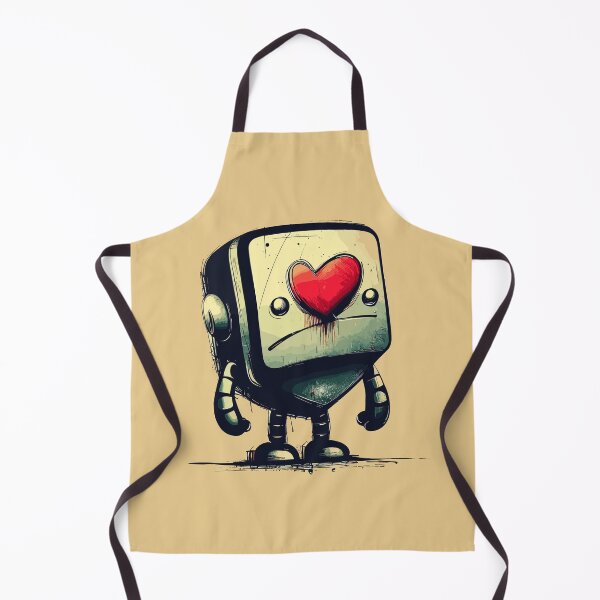 Aperçu de l'œuvre Robot rétro mignon et maladroit de la Saint-Valentin créée et vendue par TomFrontierArt.