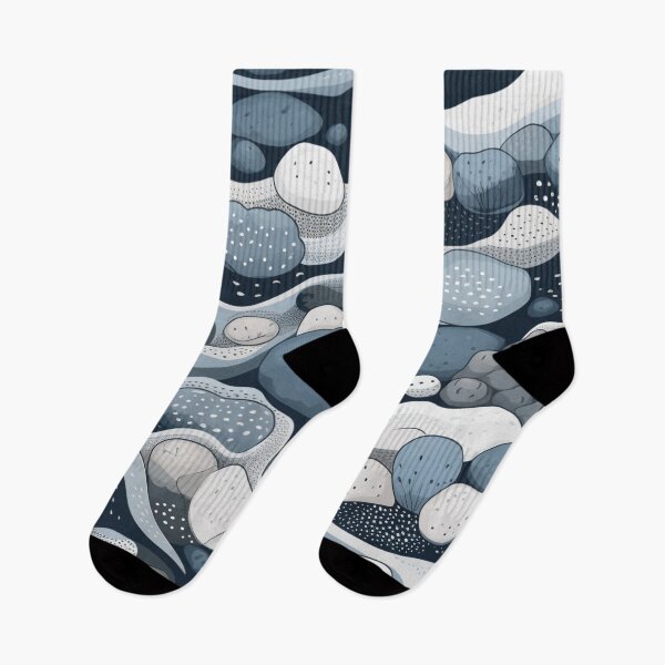 Artikelvorschau, Bunte Steine weiß grau blau türkis schwarz Ornamente Wellen entworfen und verkauft von G-M-Designs.