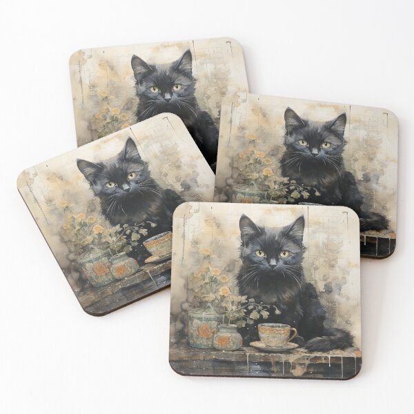 Item preview, Halloween cat black designed and sold by Plotterzebra.