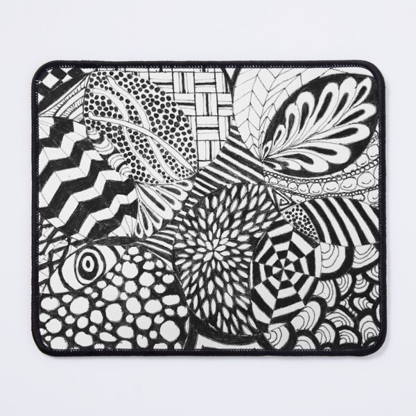 Item preview, Zentangle in Dark Gray and White Drawing # 1 designed and sold by 1979byShari.