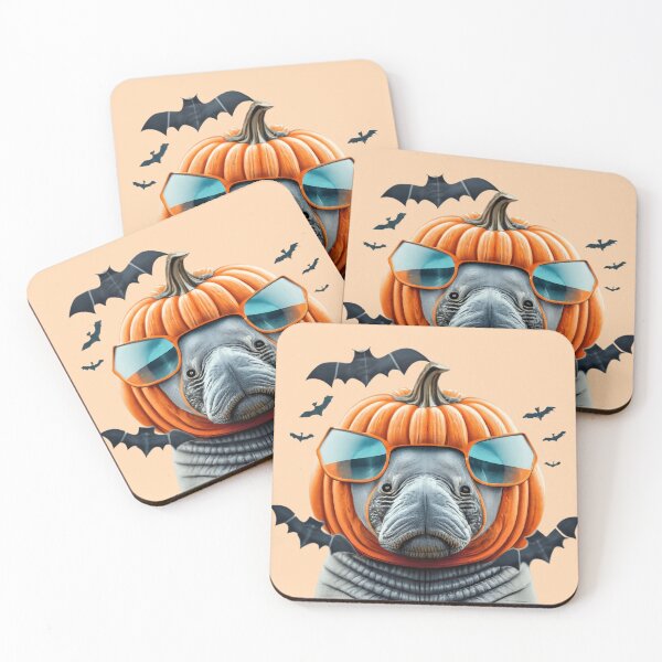 Item preview, Manatee Pumpkin Head - Funny Halloween Shirt designed and sold by SandbarTees.