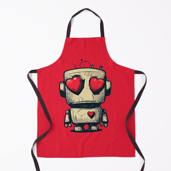Aperçu de l'œuvre Mignon robot rétro Saint-Valentin triste et maladroit amoureux créée et vendue par TomFrontierArt.