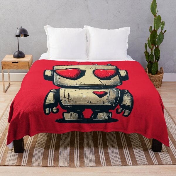 Item preview, Cute clumsy sad valentine retro robot in love designed and sold by TomFrontierArt.
