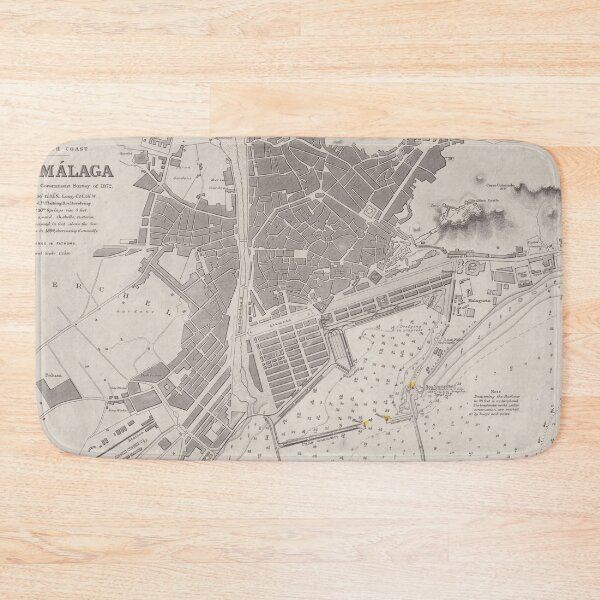 Item preview, Port of Malaga Spain (1875) designed and sold by BravuraMedia.