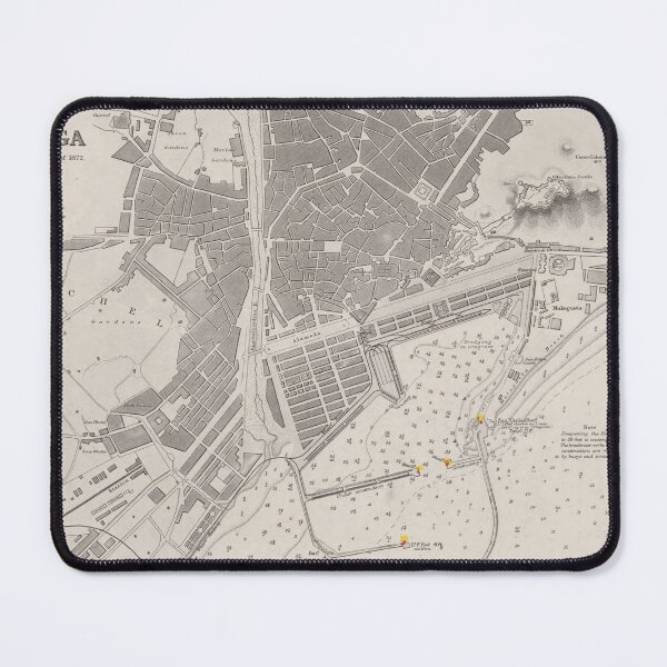 Item preview, Port of Malaga Spain (1875) designed and sold by BravuraMedia.