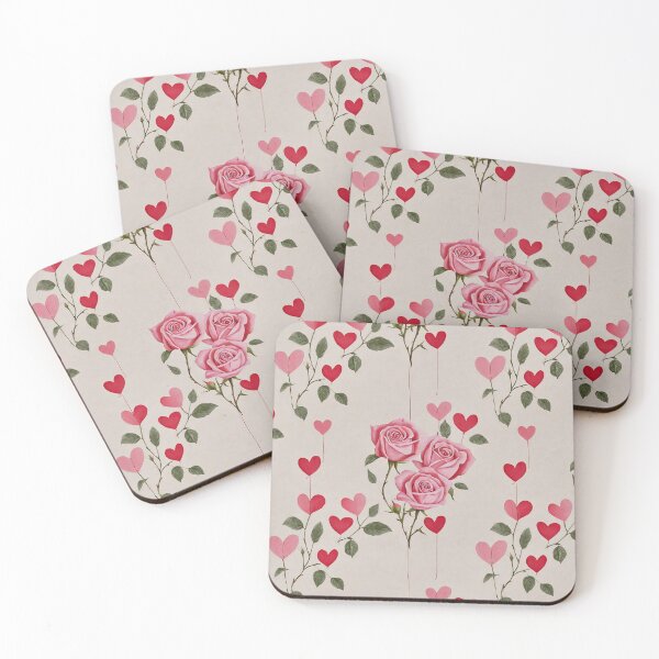 Item preview, Pastel Hearts and Roses Vintage Style  designed and sold by Image-Caption.