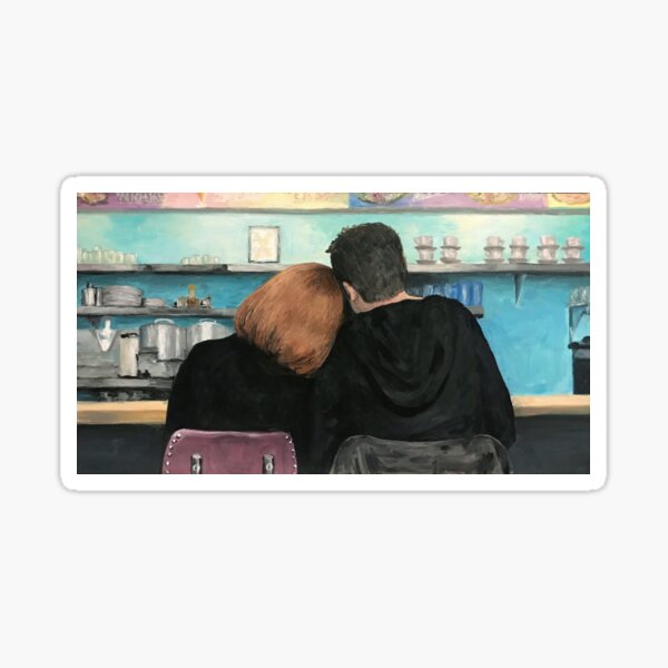 Item preview, Mulder and Scully in the RM9sbG93ZXjz Diner X Files Original Painting designed and sold by storybycorey.