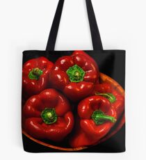 Bowl Of Red Capsicums Tote Bag