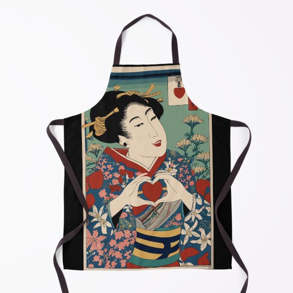 Item preview, Geisha's heart with kimono floral wall art HQ designed and sold by Psycho-Crazy.