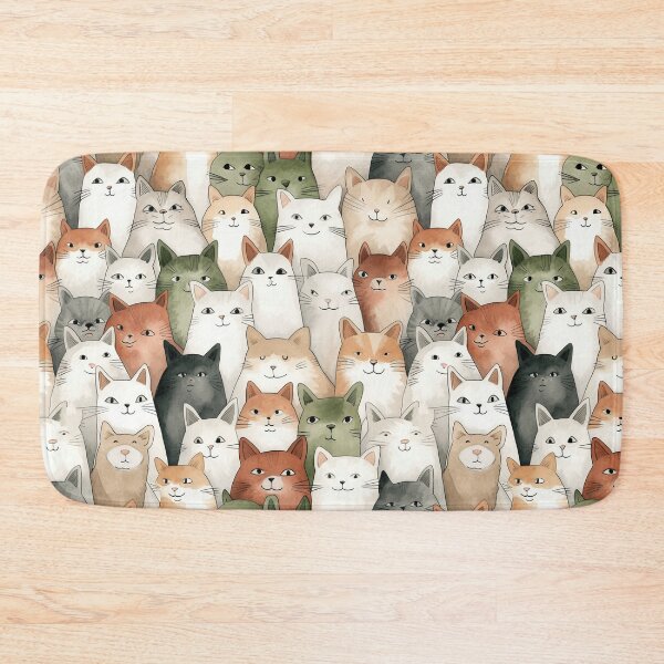 Item preview, Adorable Watercolor Cats designed and sold by VintageFlorals.