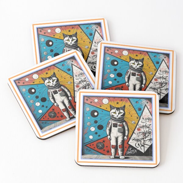 Item preview, Cat space graffiti, art designed and sold by TheBear25.