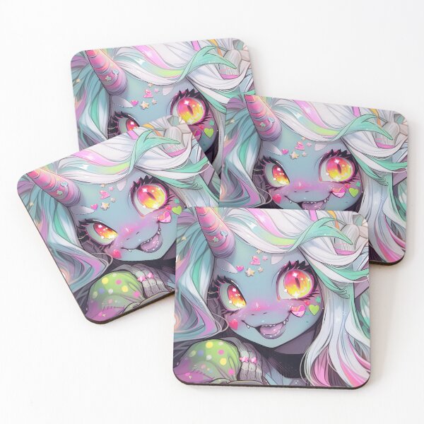 Item preview, Cute Pastel Heart Unicorn Horn Anime Girl designed and sold by bubblegoth.