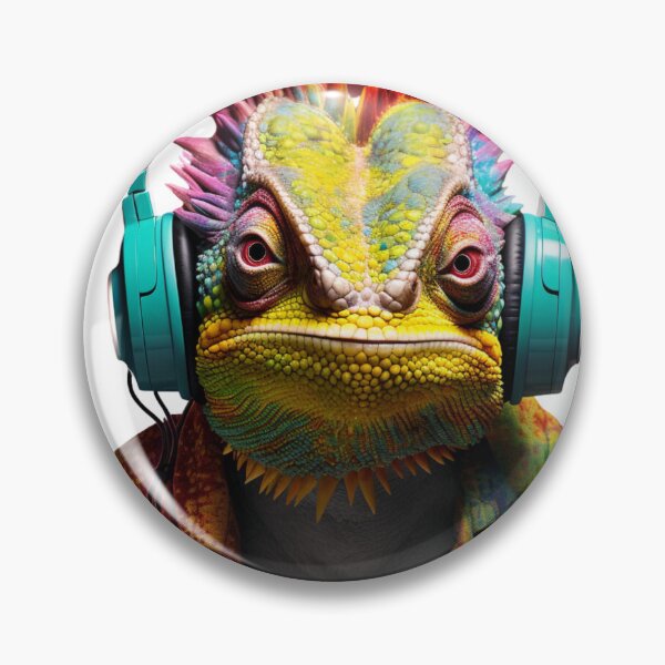 Item preview, Jamming Chameleon designed and sold by yourfavdraw.