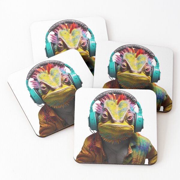 Item preview, Jamming Chameleon designed and sold by yourfavdraw.