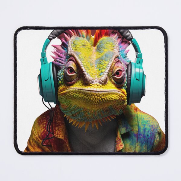 Item preview, Jamming Chameleon designed and sold by yourfavdraw.