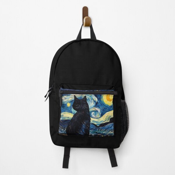 Item preview, Cat Van gogh Inspired Starry Night Painting for Van gogh Lovers designed and sold by Vangoholic.