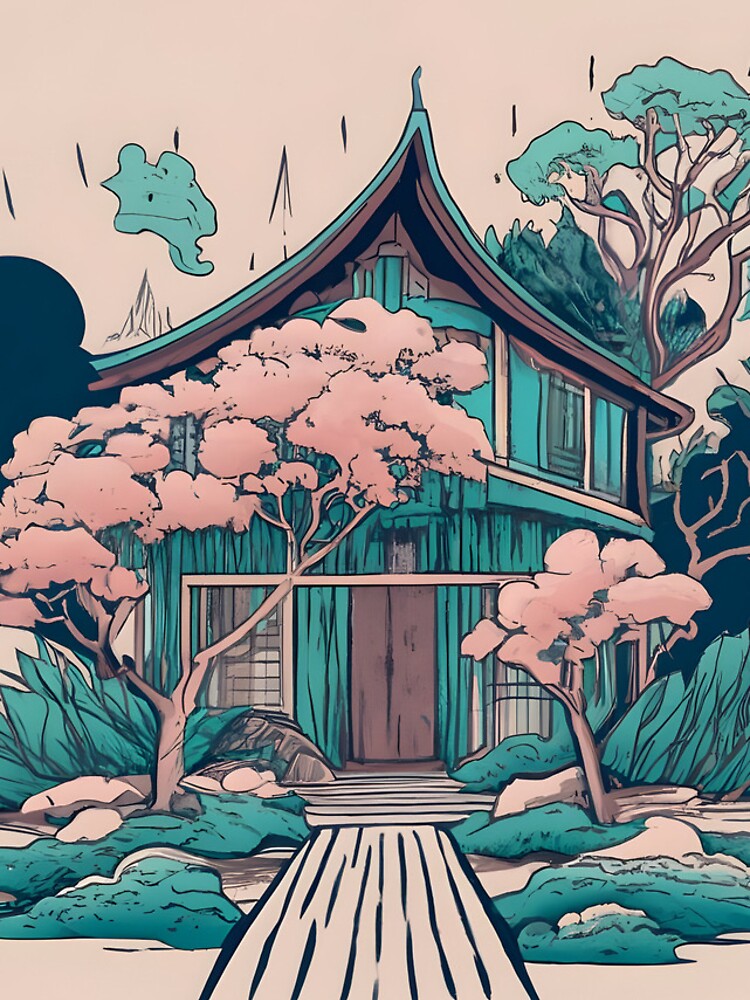 Thumbnail 5 of 5, iPhone Case, Old Traditional Thailand house Baan, minimalistic ink drawing designed and sold by Patricks-Art.