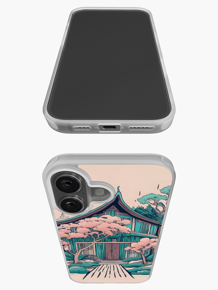 Thumbnail 3 of 5, iPhone Case, Old Traditional Thailand house Baan, minimalistic ink drawing designed and sold by Patricks-Art.
