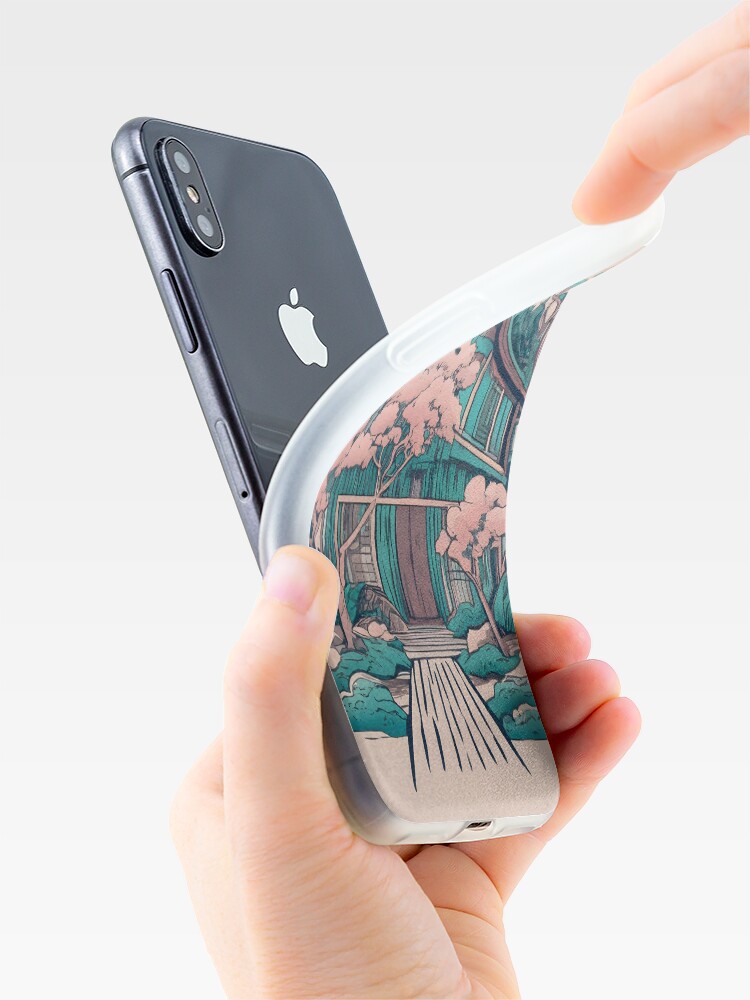 Thumbnail 4 of 5, iPhone Case, Old Traditional Thailand house Baan, minimalistic ink drawing designed and sold by Patricks-Art.