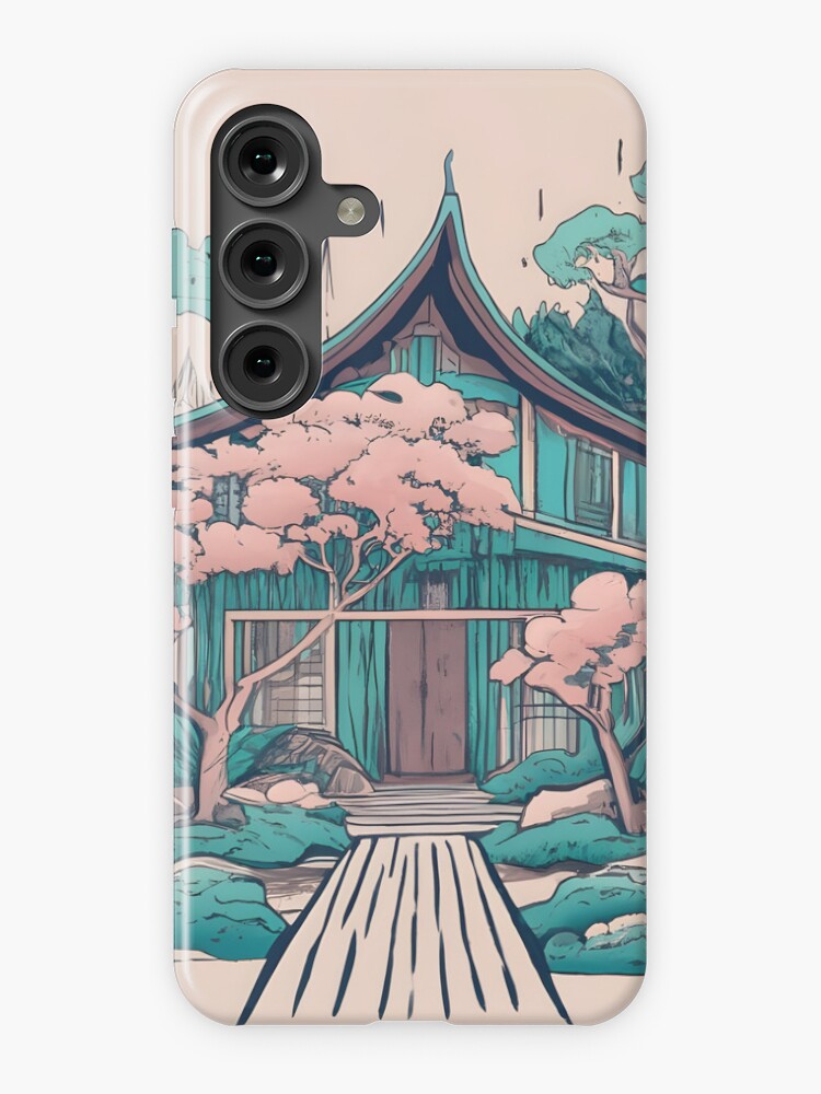 Thumbnail 1 of 4, Samsung Galaxy Phone Case, Old Traditional Thailand house Baan, minimalistic ink drawing designed and sold by Patricks-Art.